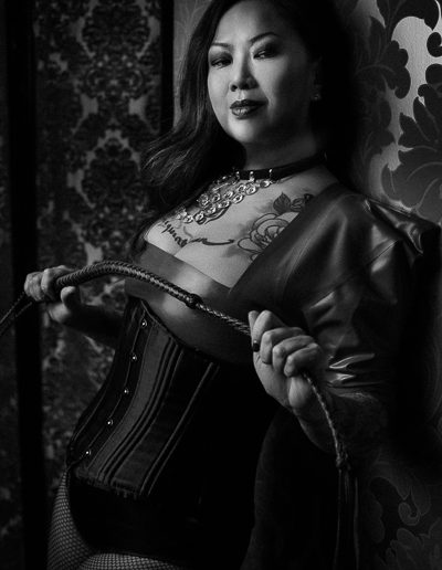 black and white portrait of Madame Li ying